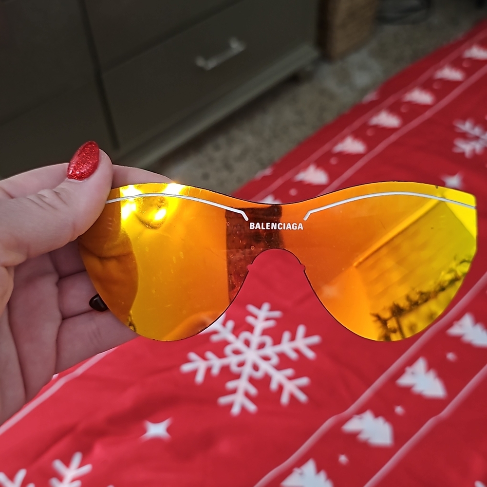 Balenciaga Yellow Gold Sunglasses